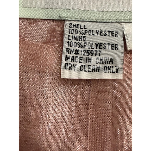 Serafina Jacket Womens 12 Pink Floral Jacquard Faux Fur Rhinestone Button Peplum - Picture 12 of 16